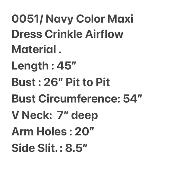 0051/ Navy Color Kaftan with Polyester Crinkle Crepe Material - Picture 2 of 9